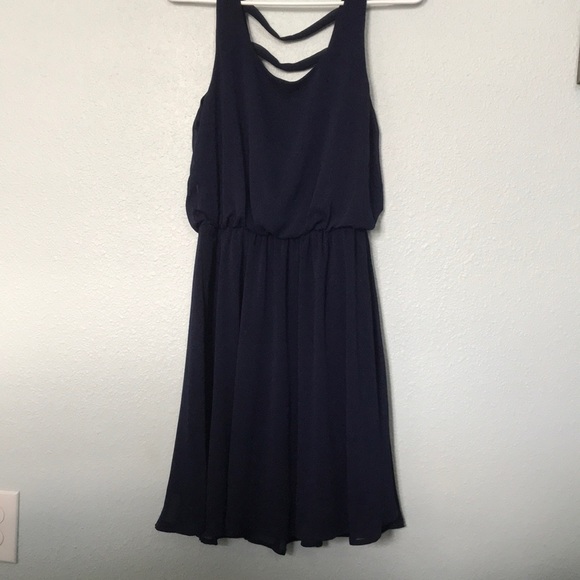 Cinched waist chiffon dress - Picture 1 of 2